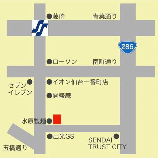 AZARE一番町店地図